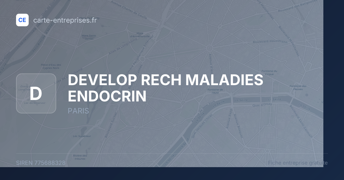 DEVELOP RECH MALADIES ENDOCRIN — 775688328 — fiche entreprise