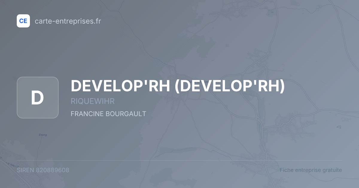 DEVELOP'RH — 820889608 — fiche entreprise