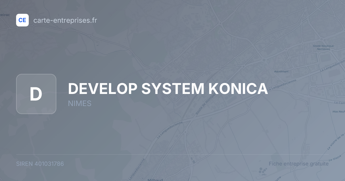 DEVELOP SYSTEM KONICA — 401031786 — fiche entreprise