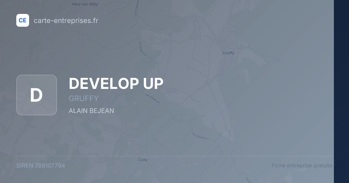 DEVELOP UP — 789107794 — fiche entreprise