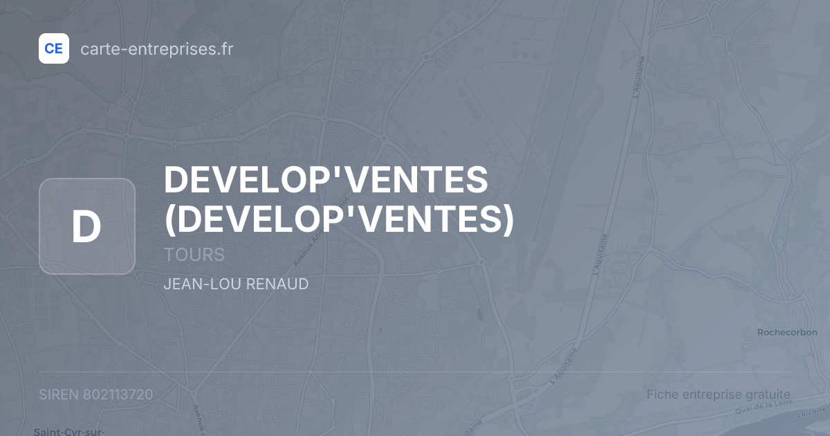 DEVELOP'VENTES — 802113720 — fiche entreprise