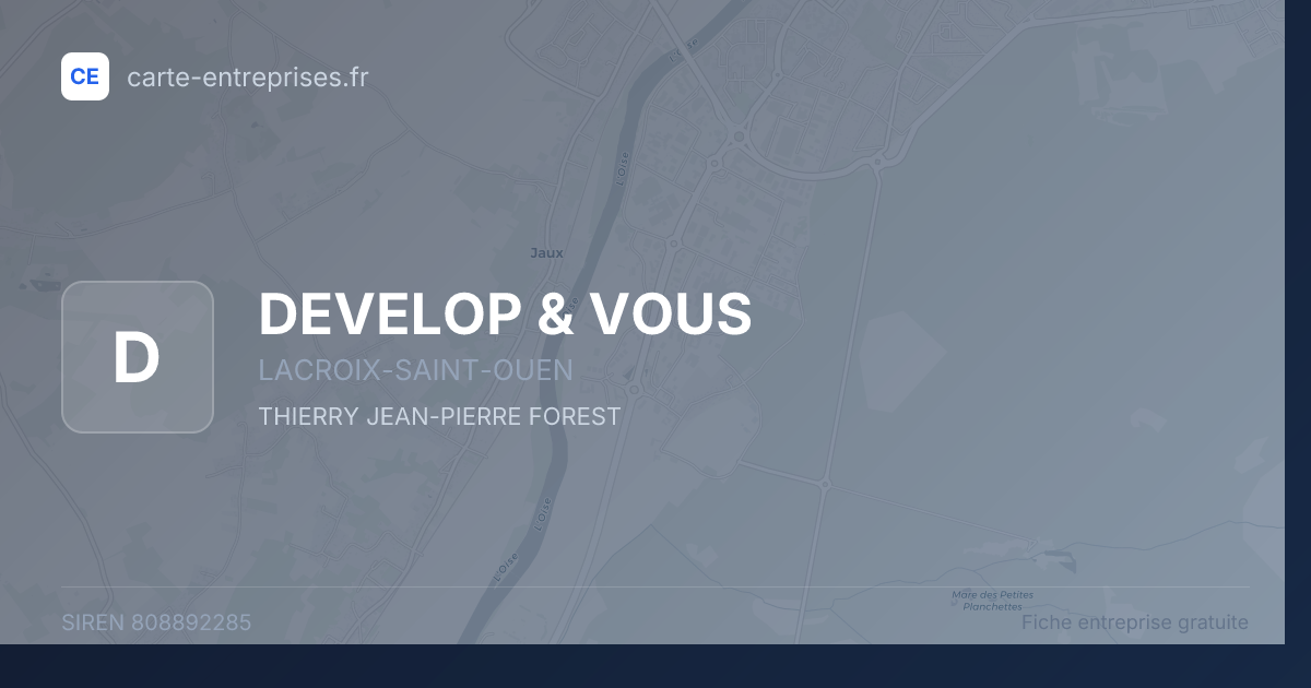 DEVELOP & VOUS — 808892285 — fiche entreprise