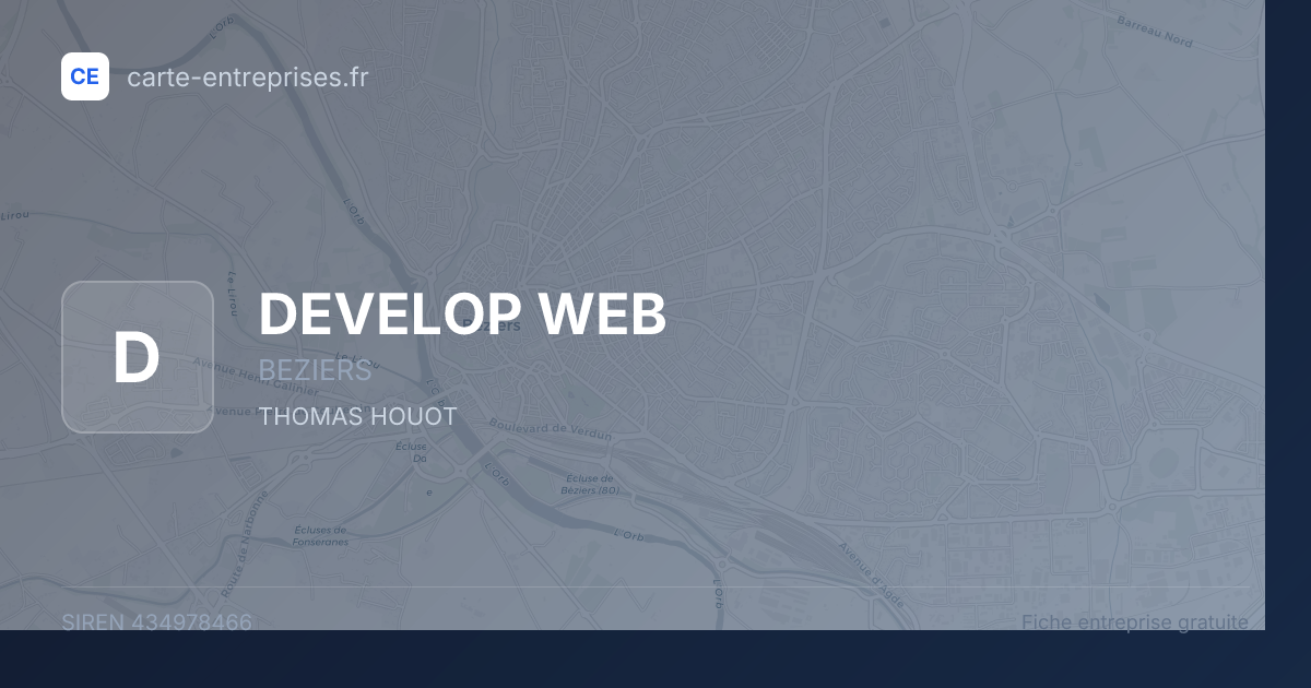 DEVELOP WEB — 434978466 — fiche entreprise