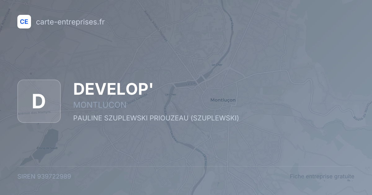 DEVELOP' — 939722989 — fiche entreprise