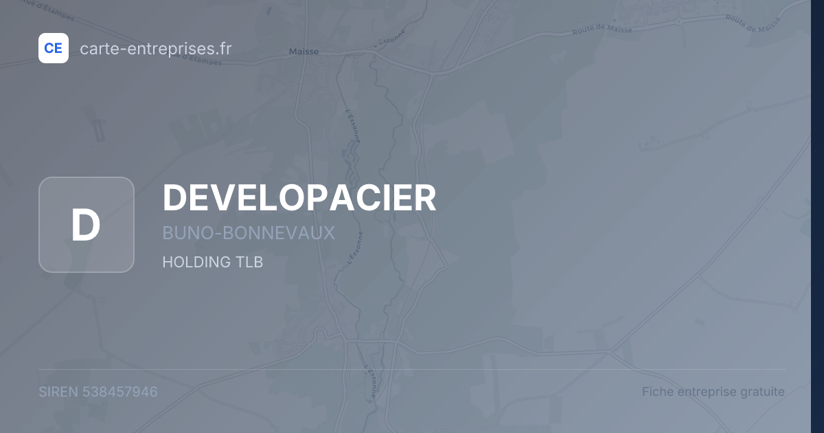 DEVELOPACIER — 538457946 — fiche entreprise