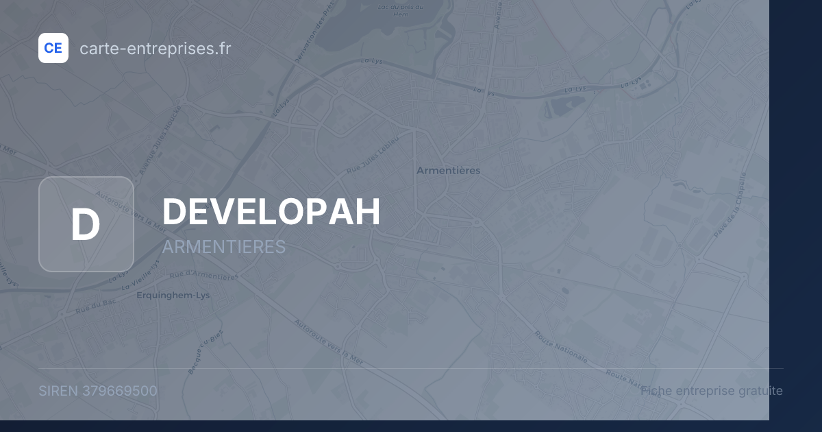 DEVELOPAH — 379669500 — fiche entreprise