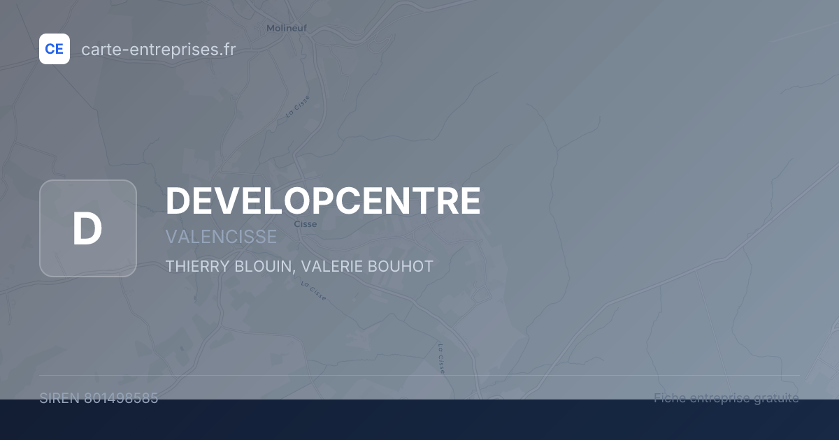 DEVELOPCENTRE — 801498585 — fiche entreprise