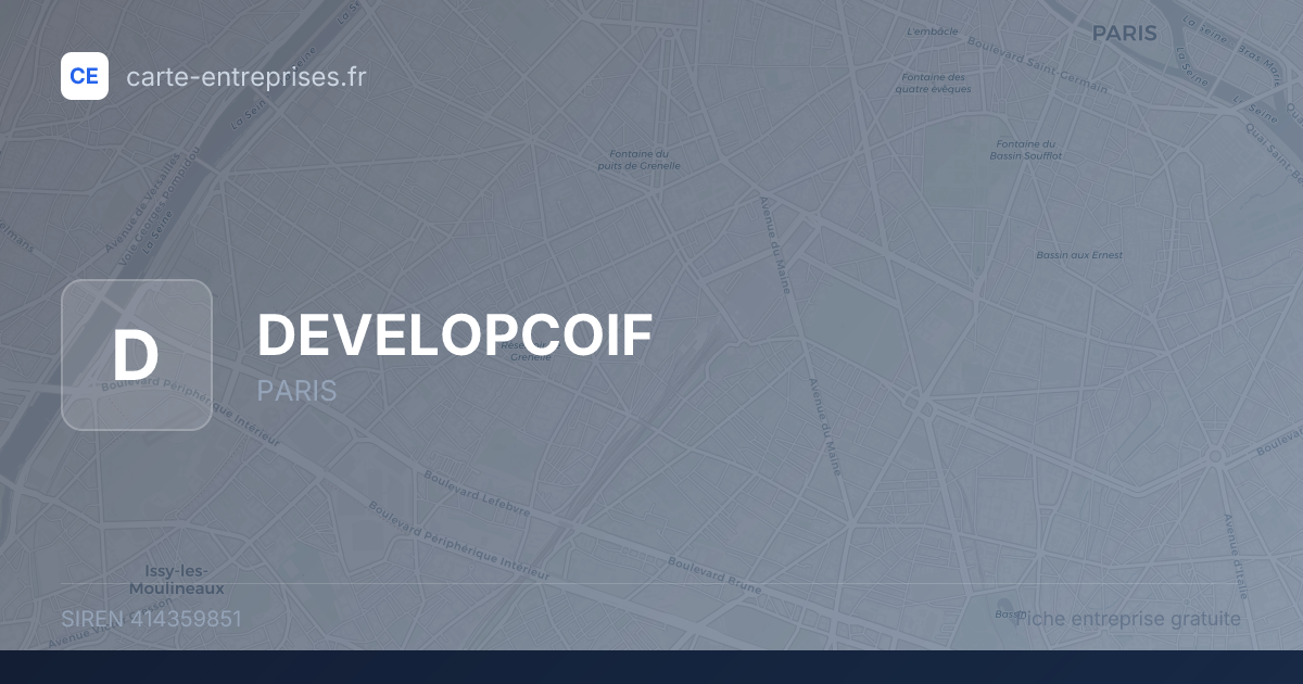 DEVELOPCOIF — 414359851 — fiche entreprise