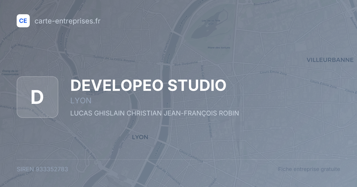 DEVELOPEO STUDIO — 933352783 — fiche entreprise