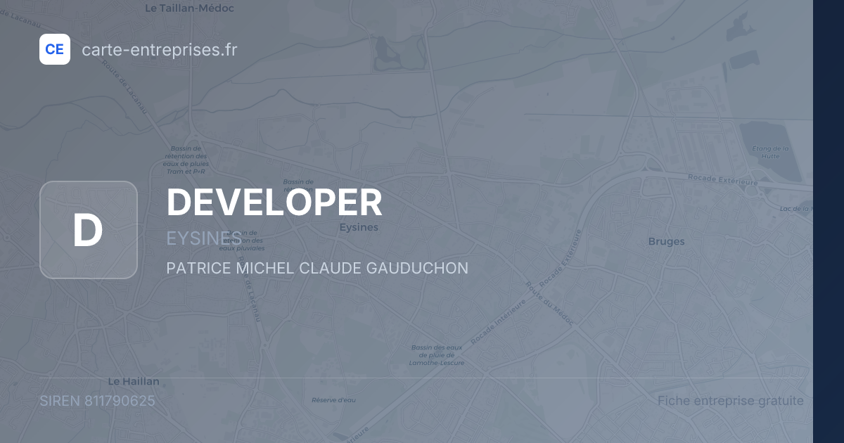 DEVELOPER — 811790625 — fiche entreprise