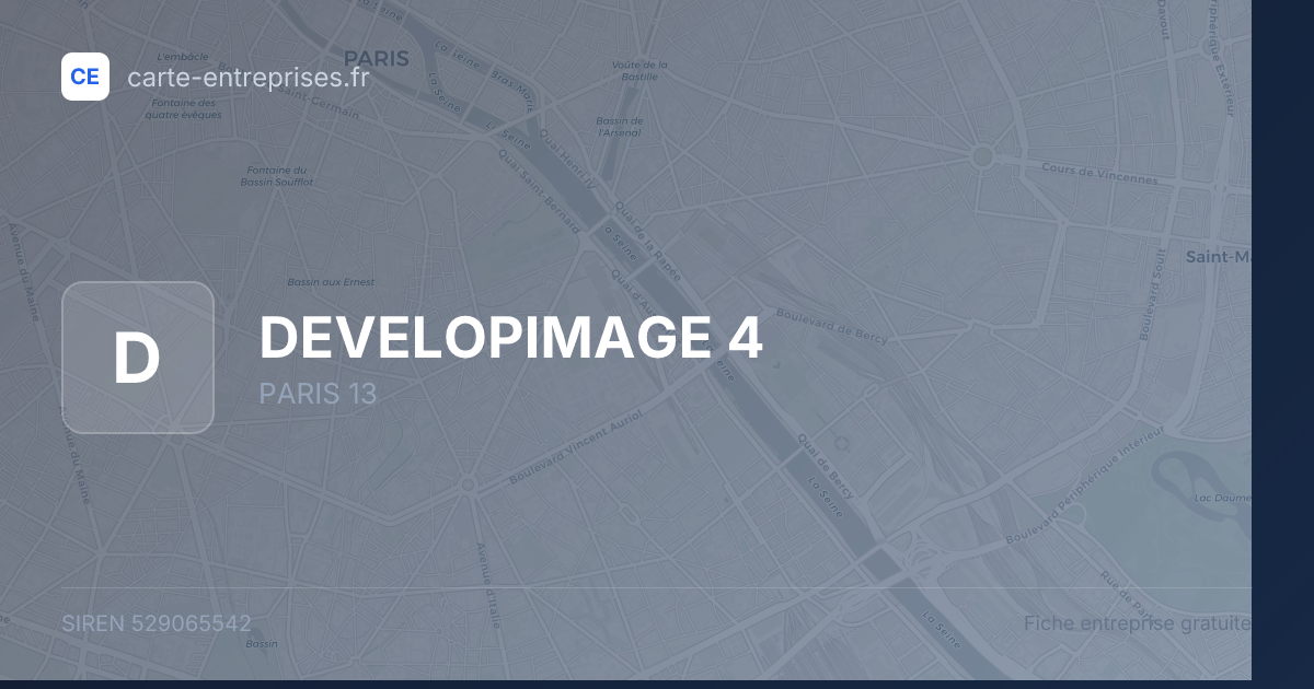 DEVELOPIMAGE 4 — 529065542 — fiche entreprise