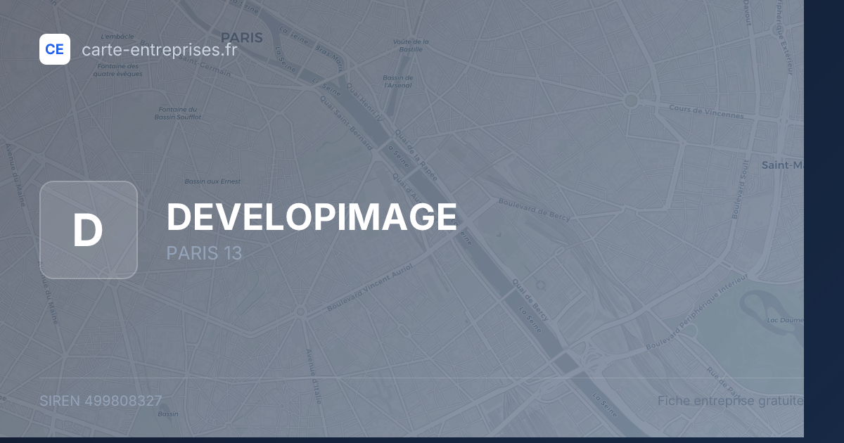 DEVELOPIMAGE — 499808327 — fiche entreprise