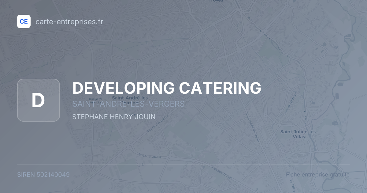 DEVELOPING CATERING — 502140049 — fiche entreprise
