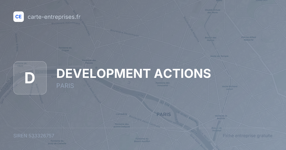 DEVELOPMENT ACTIONS — 533326757 — fiche entreprise