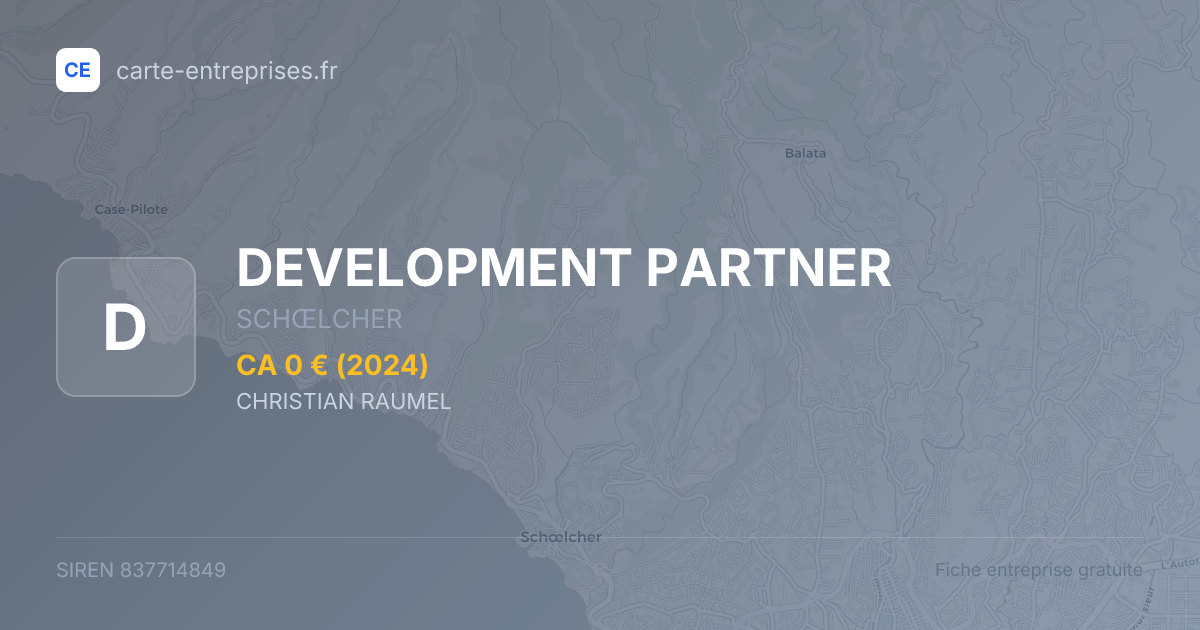 DEVELOPMENT PARTNER — 837714849 — fiche entreprise