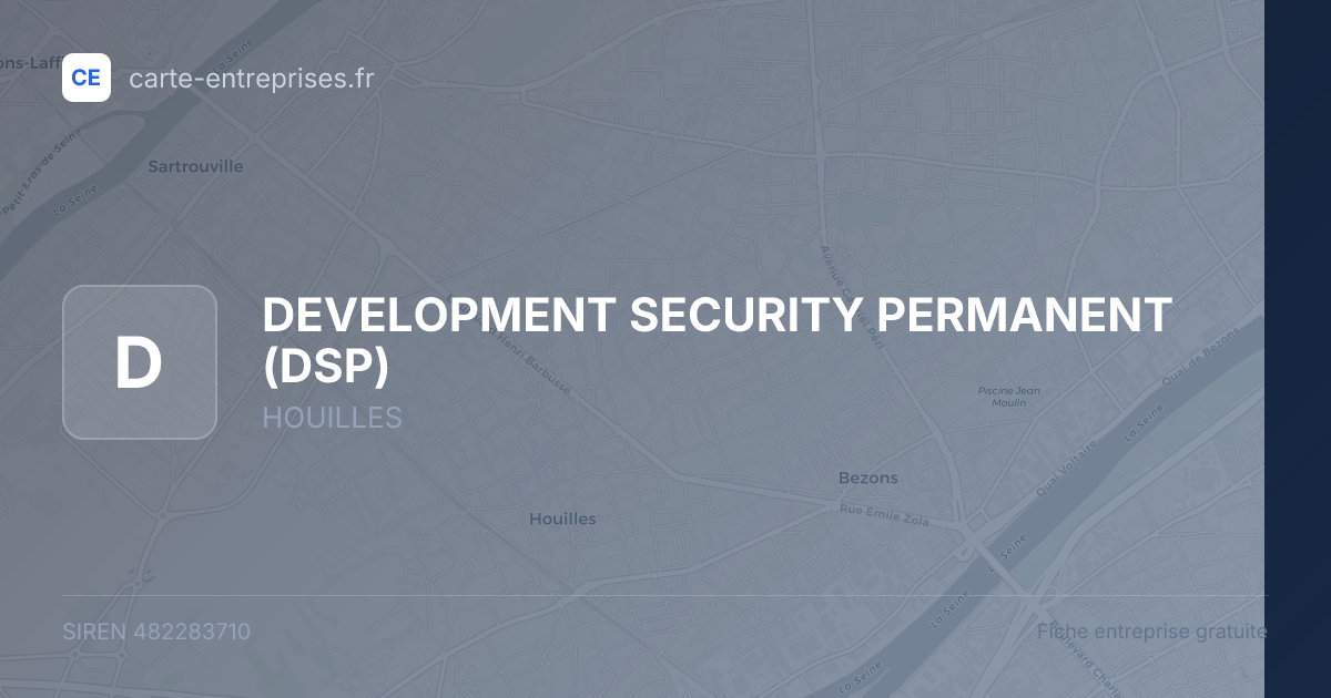 DEVELOPMENT SECURITY PERMANENT (DSP) — 482283710 — fiche entreprise