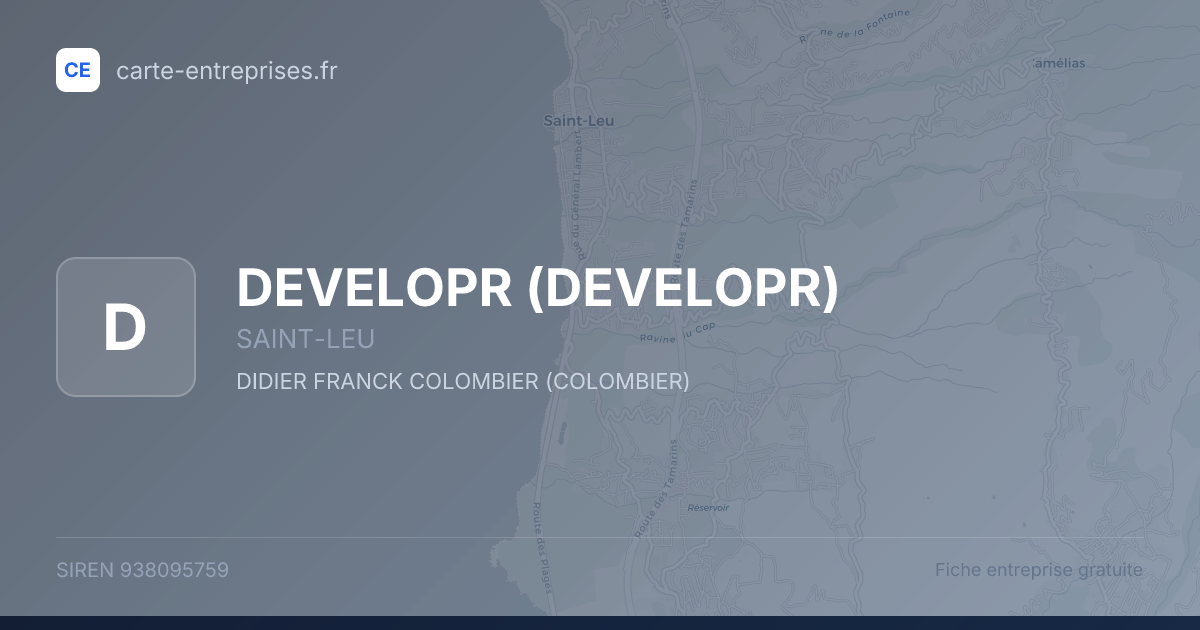 DEVELOPR — 938095759 — fiche entreprise
