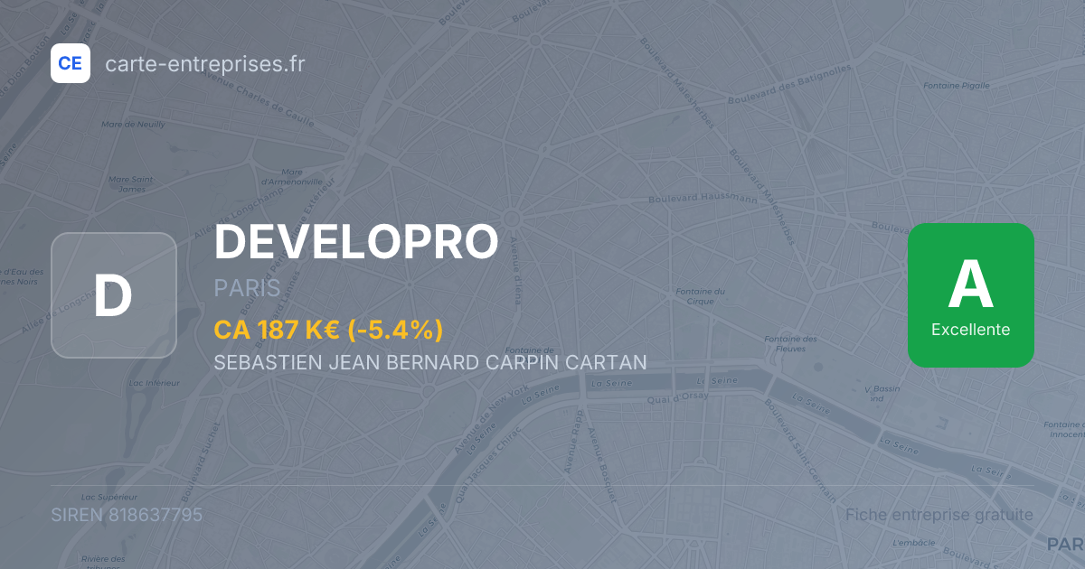 DEVELOPRO — 818637795 — fiche entreprise