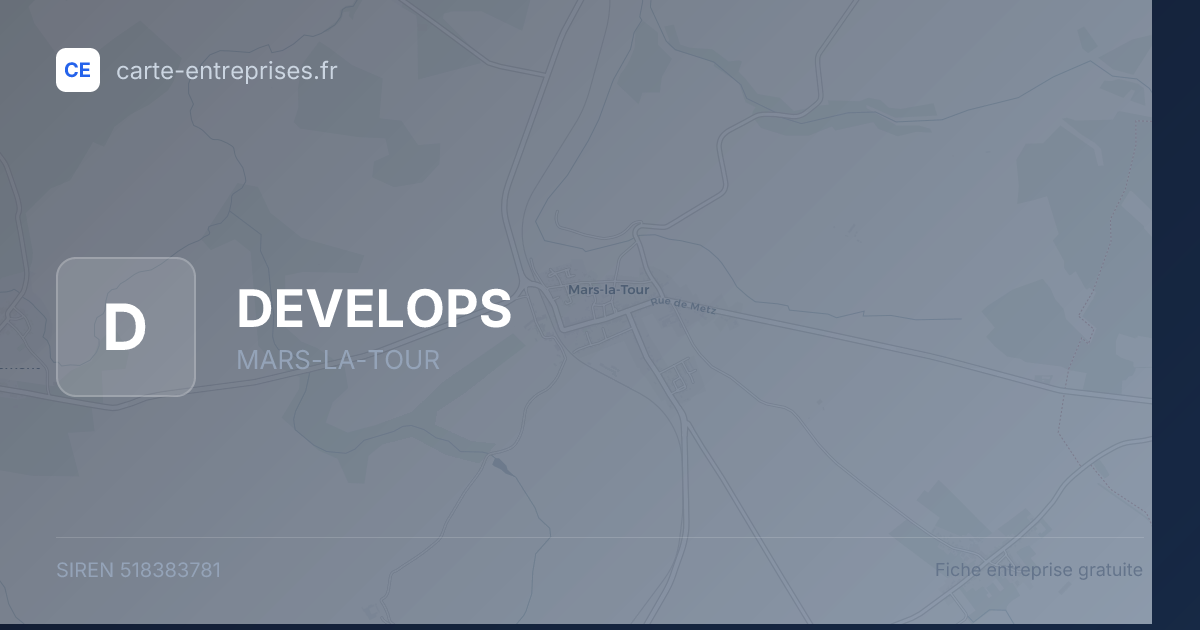 DEVELOPS — 518383781 — fiche entreprise
