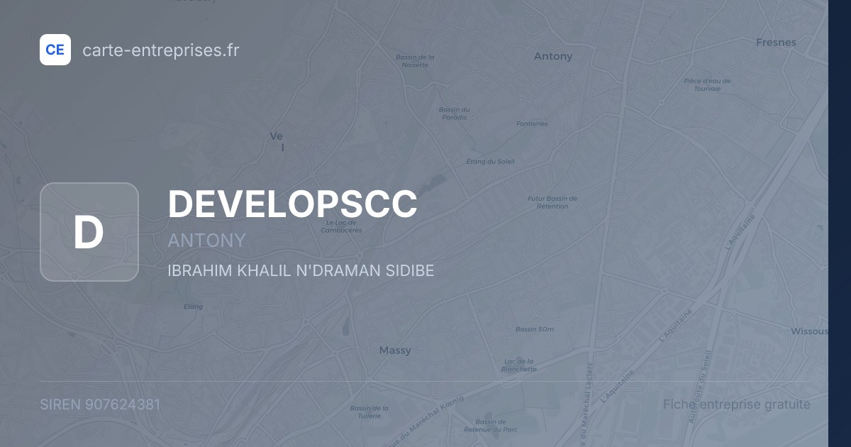 DEVELOPSCC — 907624381 — fiche entreprise
