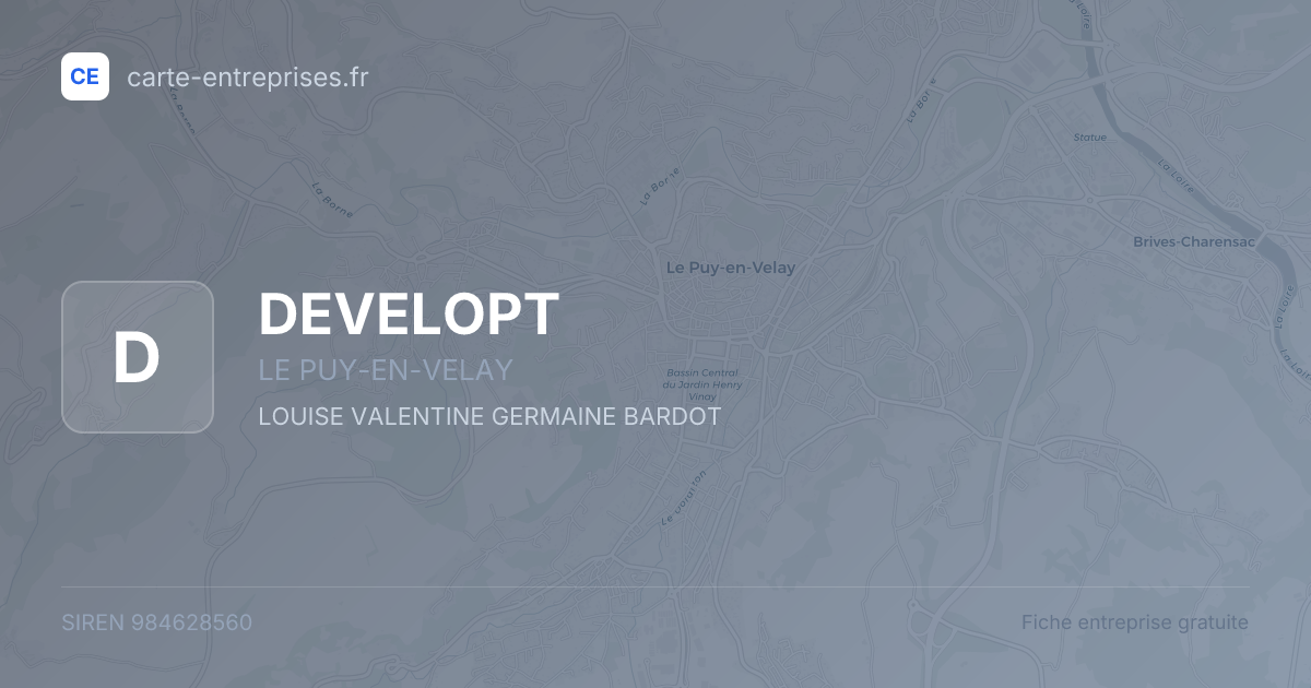 DEVELOPT — 984628560 — fiche entreprise