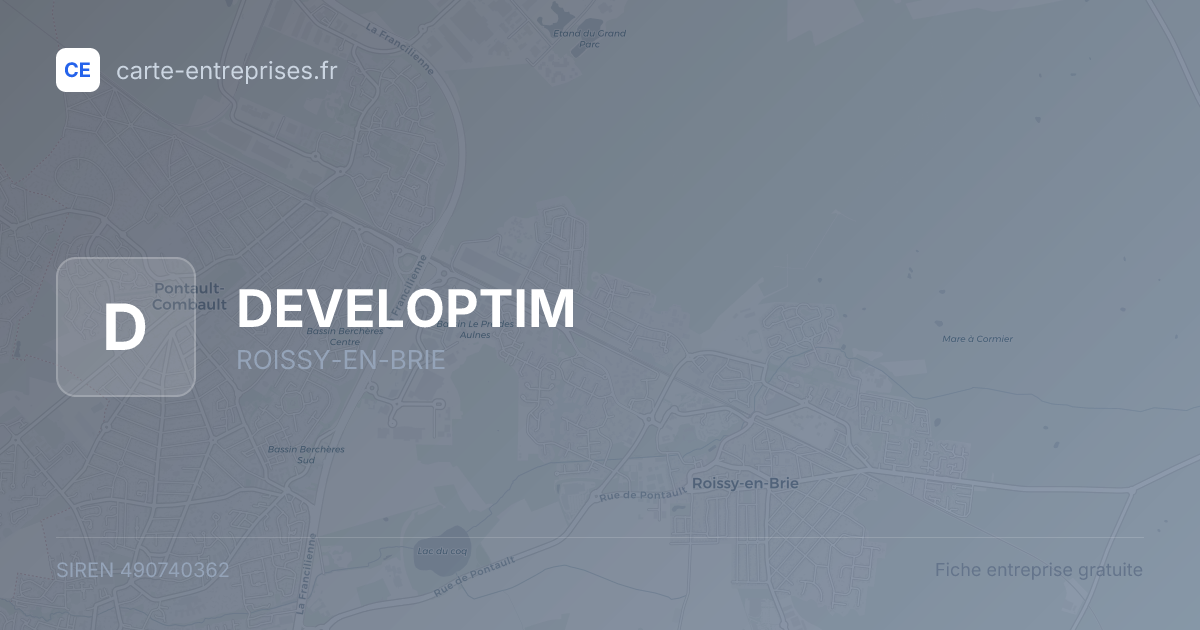 DEVELOPTIM — 490740362 — fiche entreprise