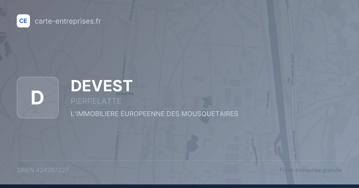 DEVEST — 424267227 — fiche entreprise