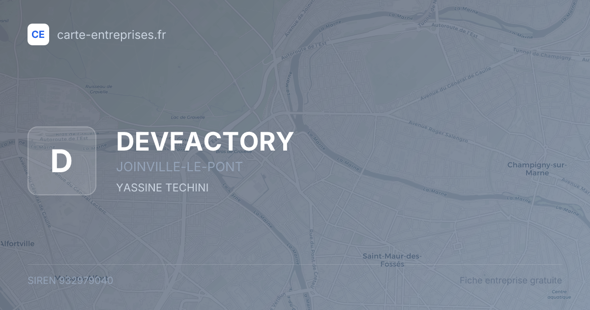 DEVFACTORY — 932979040 — fiche entreprise