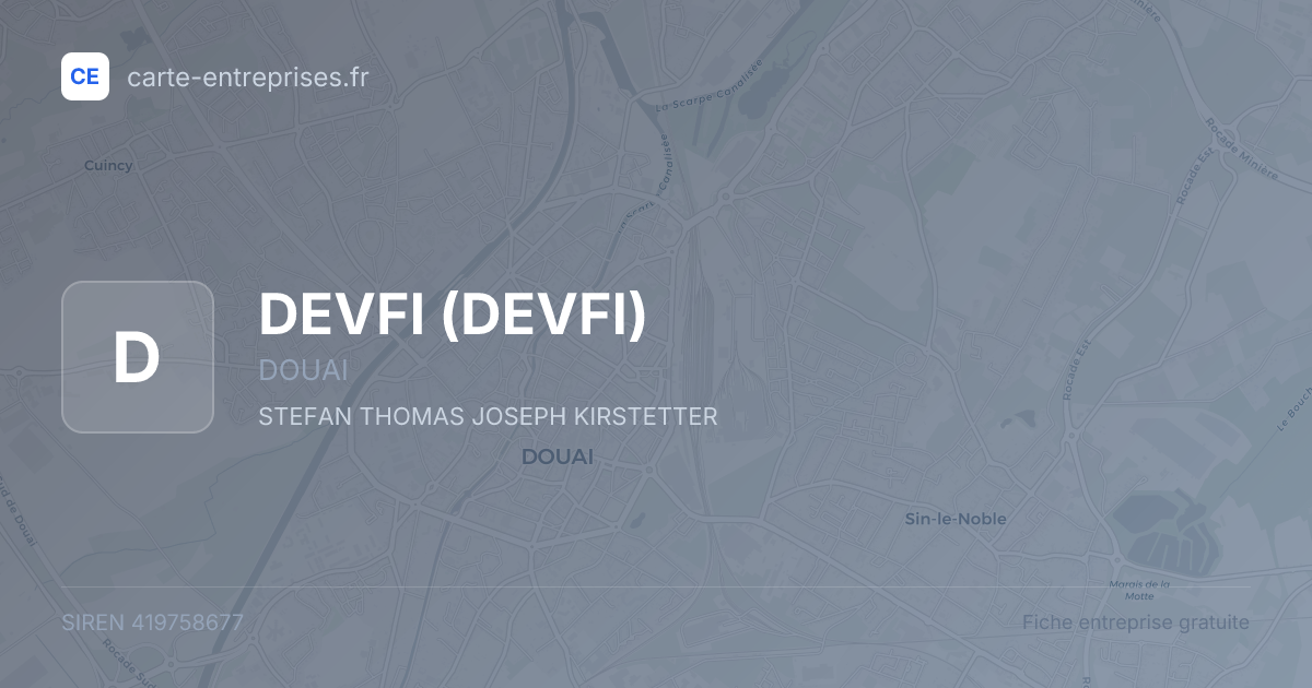 DEVFI — 419758677 — fiche entreprise