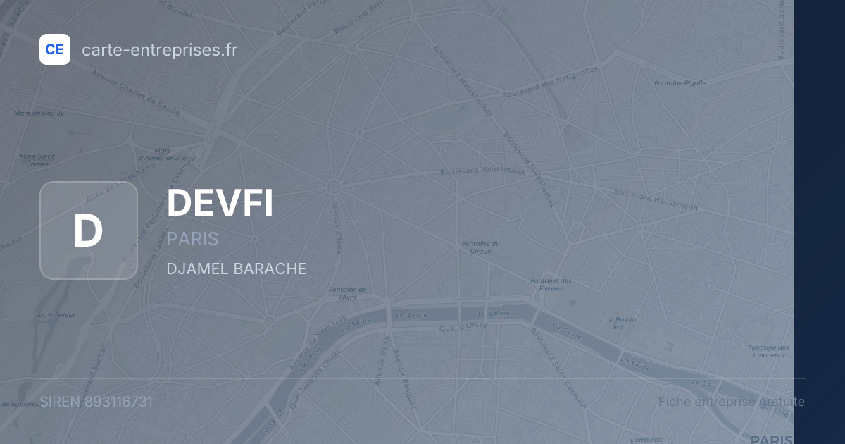 DEVFI — 893116731 — fiche entreprise