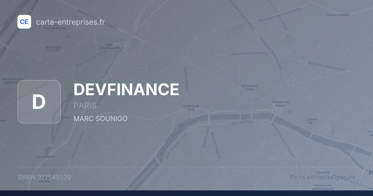 DEVFINANCE — 977549229 — fiche entreprise