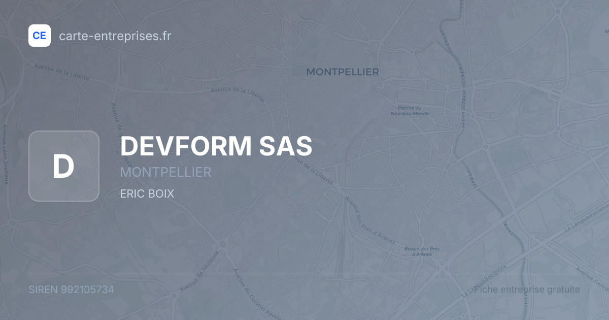 DEVFORM SAS — 992105734 — fiche entreprise