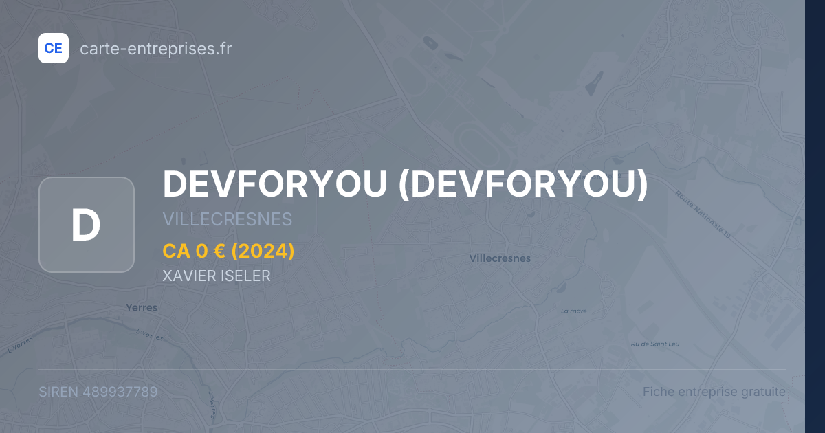 DEVFORYOU — 489937789 — fiche entreprise