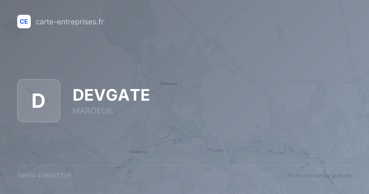 DEVGATE — 439863739 — fiche entreprise