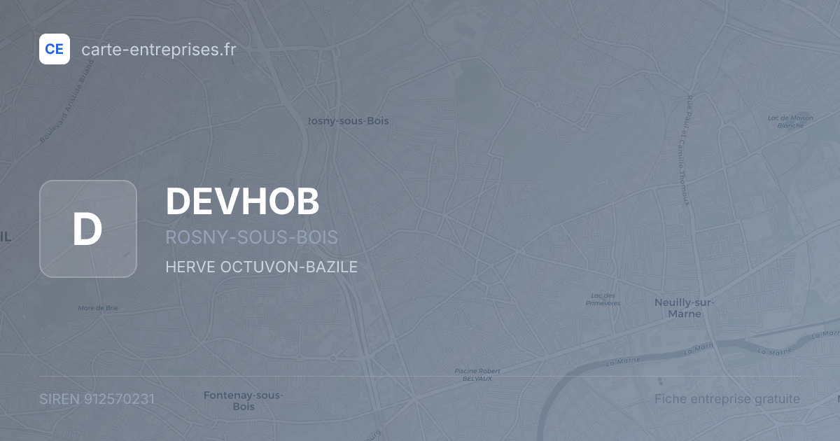 DEVHOB — 912570231 — fiche entreprise