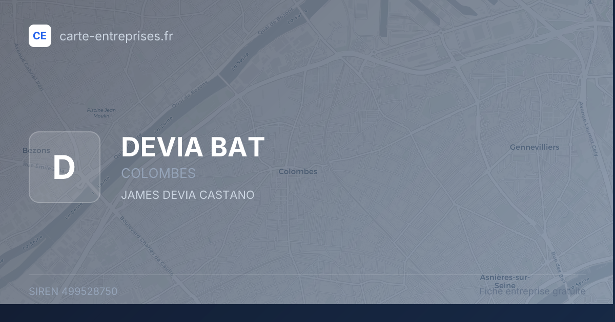 DEVIA BAT — 499528750 — fiche entreprise