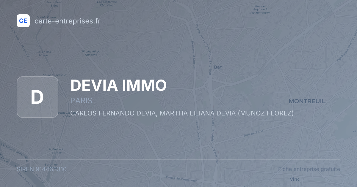 DEVIA IMMO — 914463310 — fiche entreprise