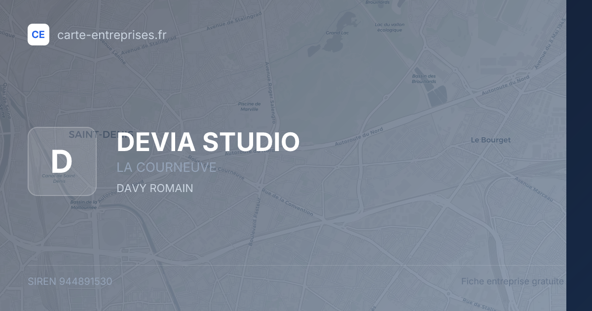 DEVIA STUDIO — 944891530 — fiche entreprise