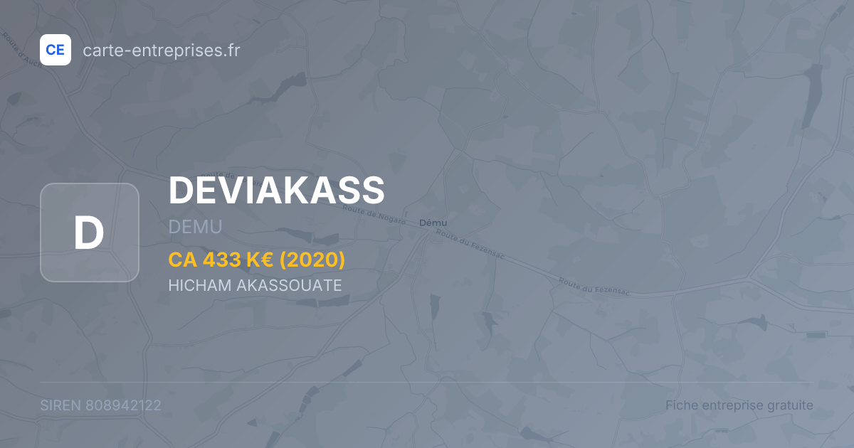 DEVIAKASS — 808942122 — fiche entreprise