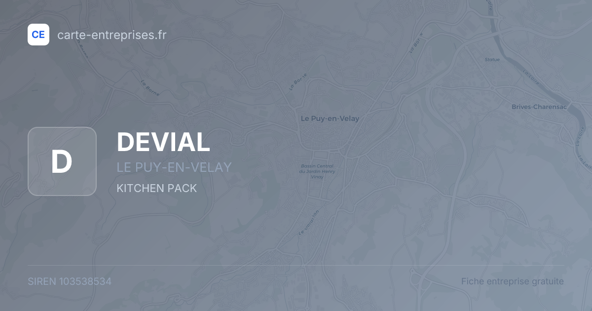 DEVIAL — 103538534 — fiche entreprise