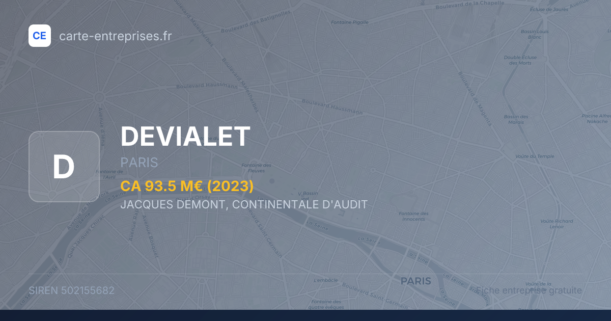 DEVIALET — 502155682 — fiche entreprise