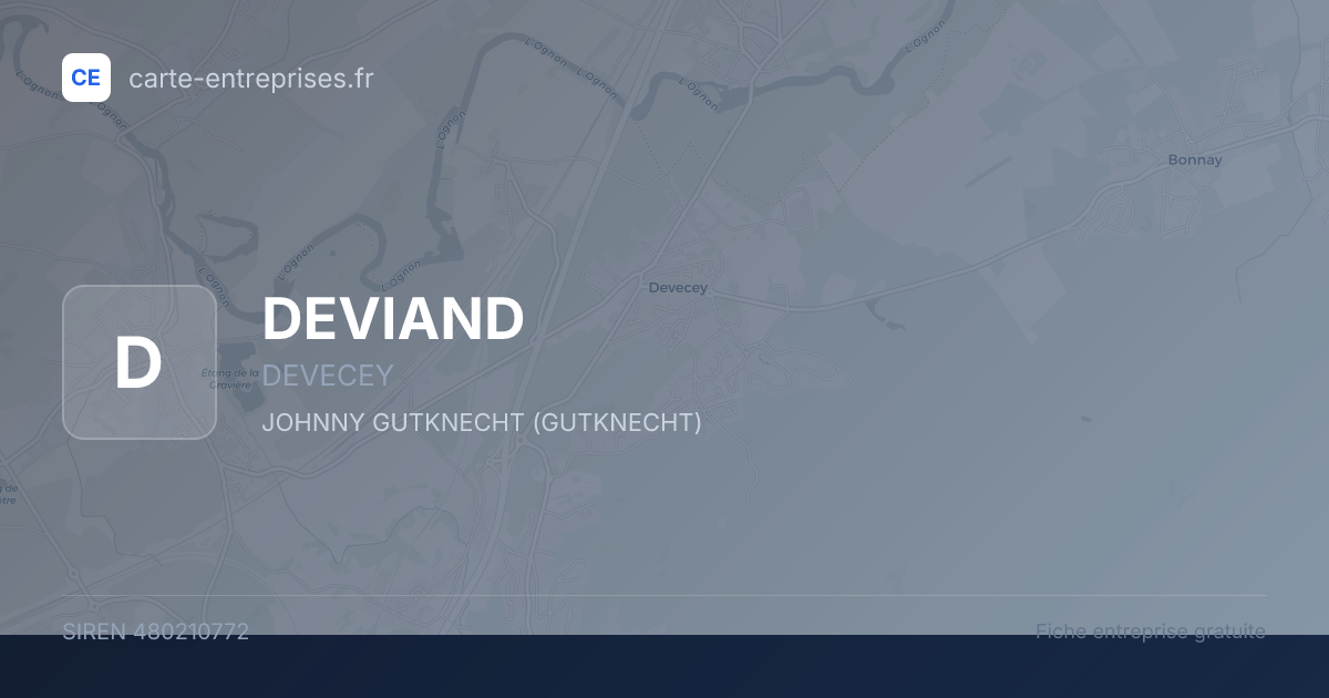 DEVIAND — 480210772 — fiche entreprise