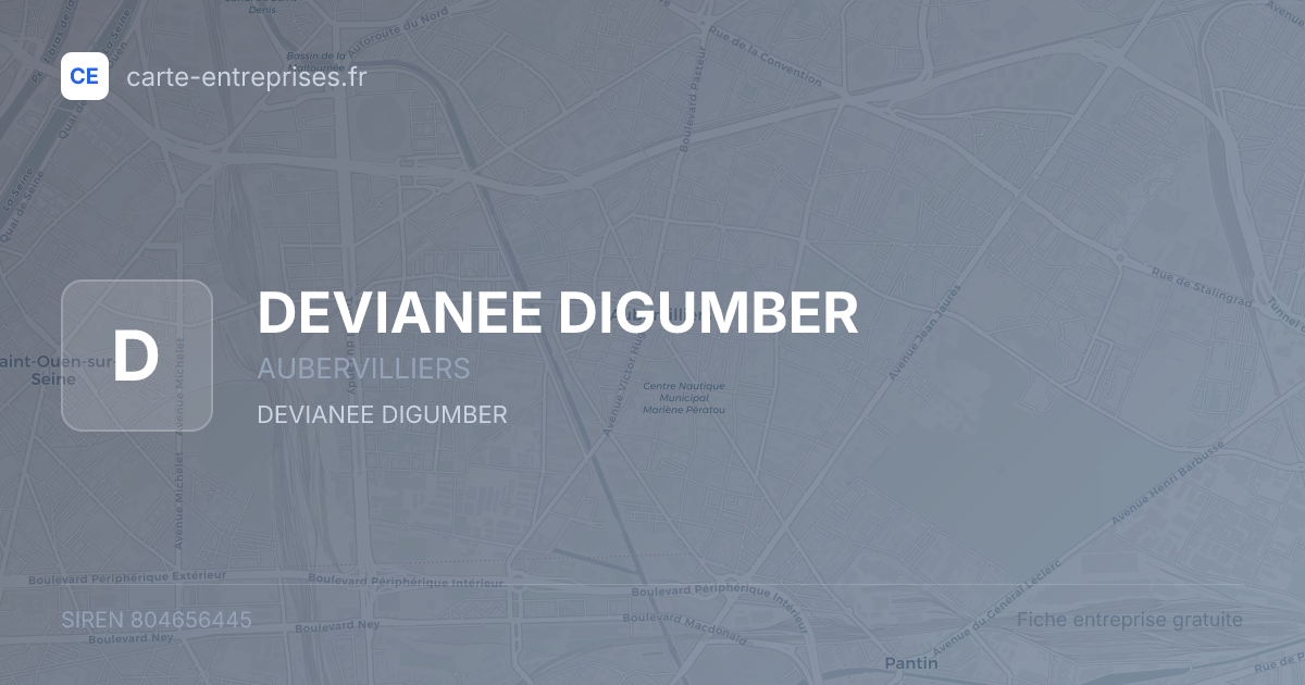 DEVIANEE DIGUMBER — 804656445 — fiche entreprise