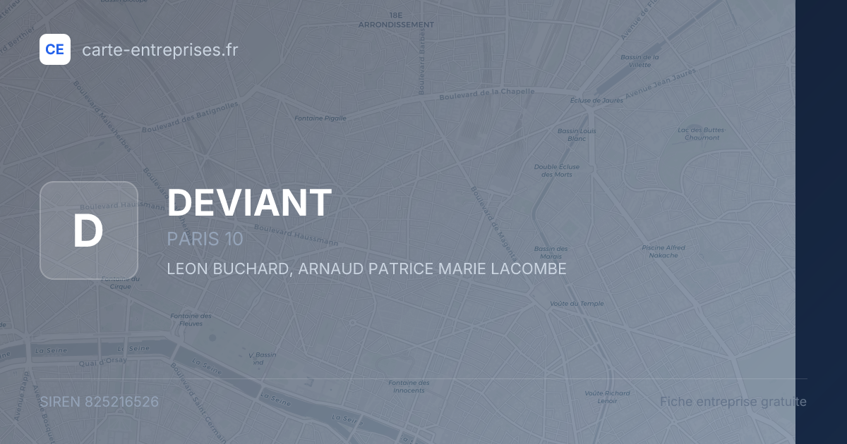 DEVIANT — 825216526 — fiche entreprise