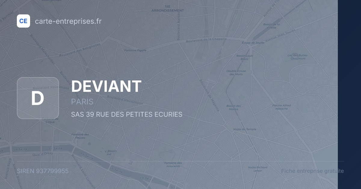 DEVIANT — 937799955 — fiche entreprise