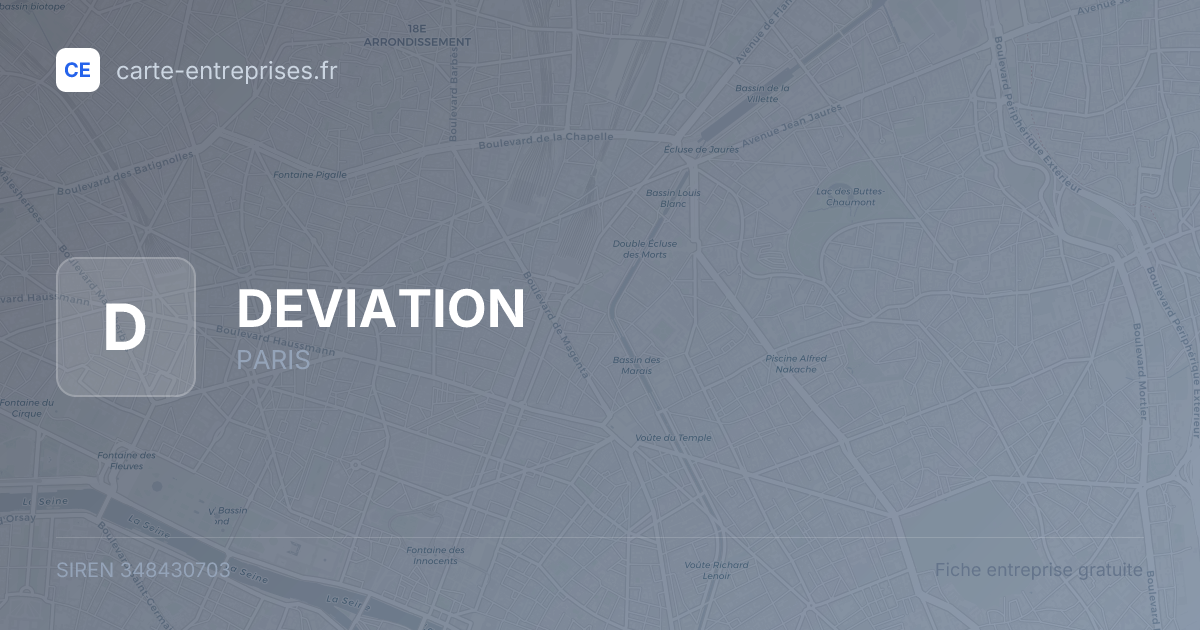 DEVIATION — 348430703 — fiche entreprise