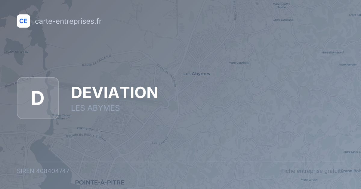 DEVIATION — 408404747 — fiche entreprise