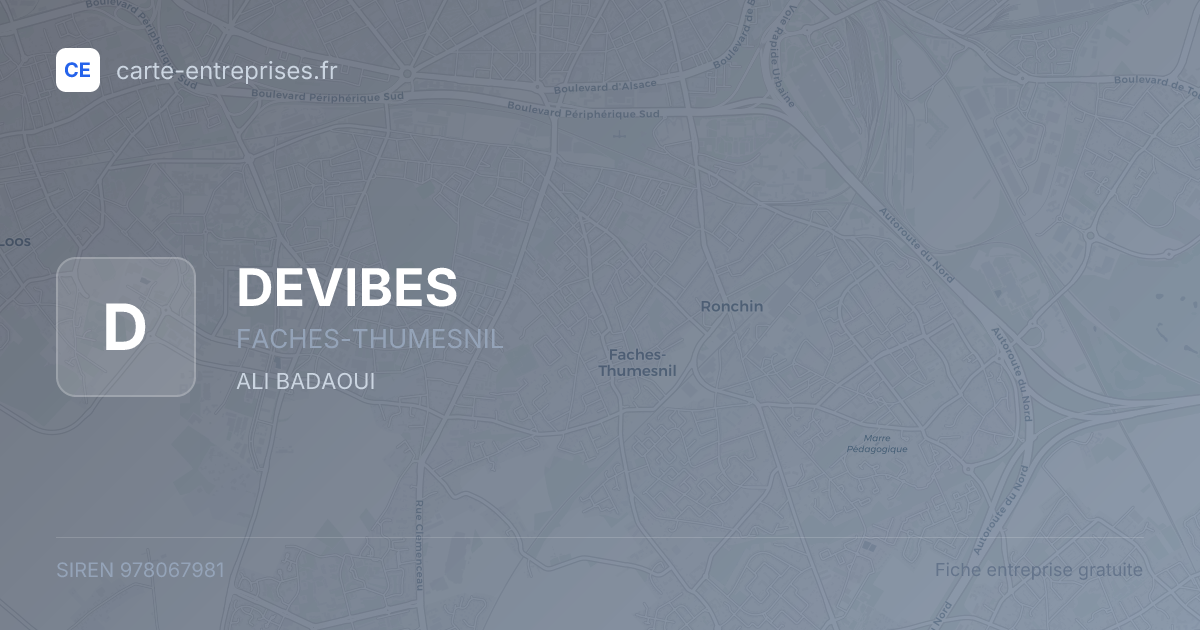 DEVIBES — 978067981 — fiche entreprise