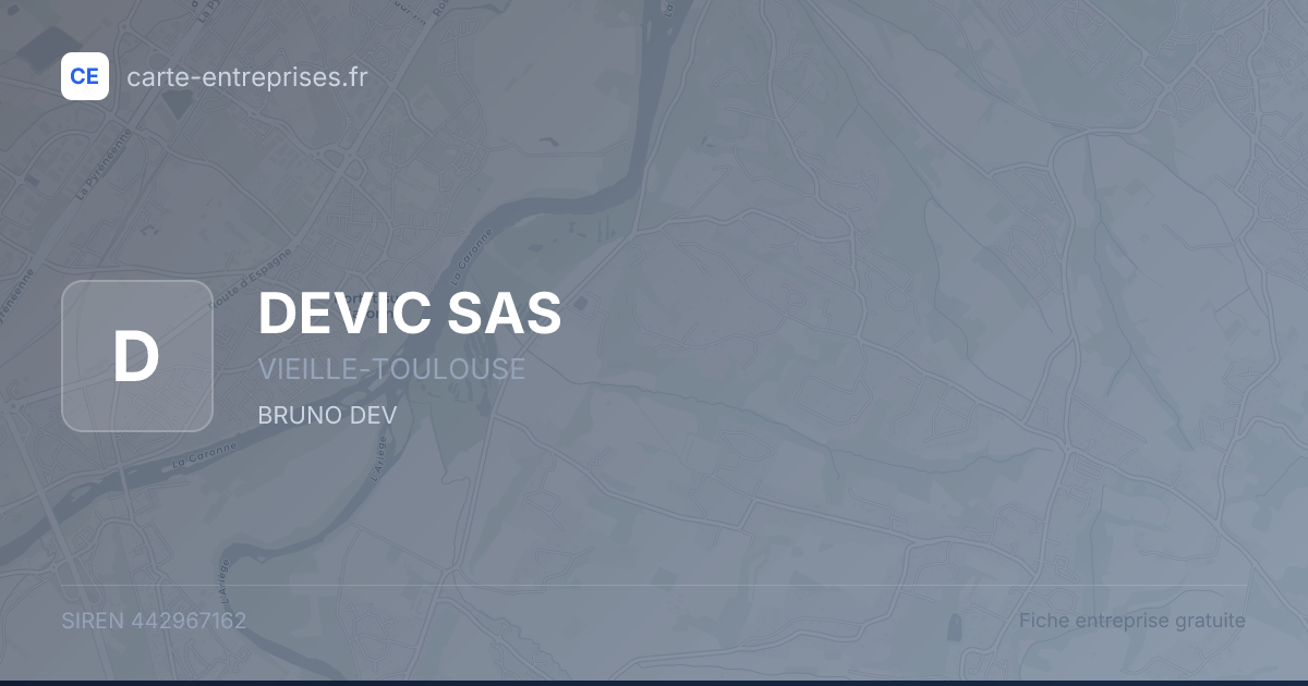 DEVIC SAS — 442967162 — fiche entreprise