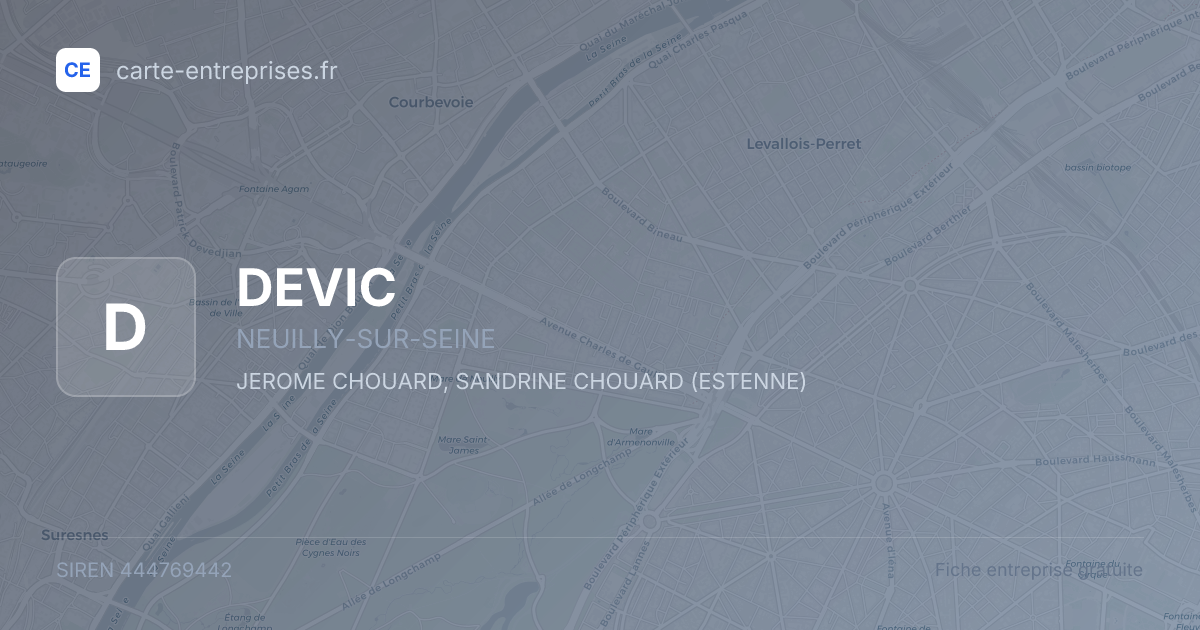 DEVIC — 444769442 — fiche entreprise